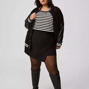 Torrid Black Asymmetrical Skort